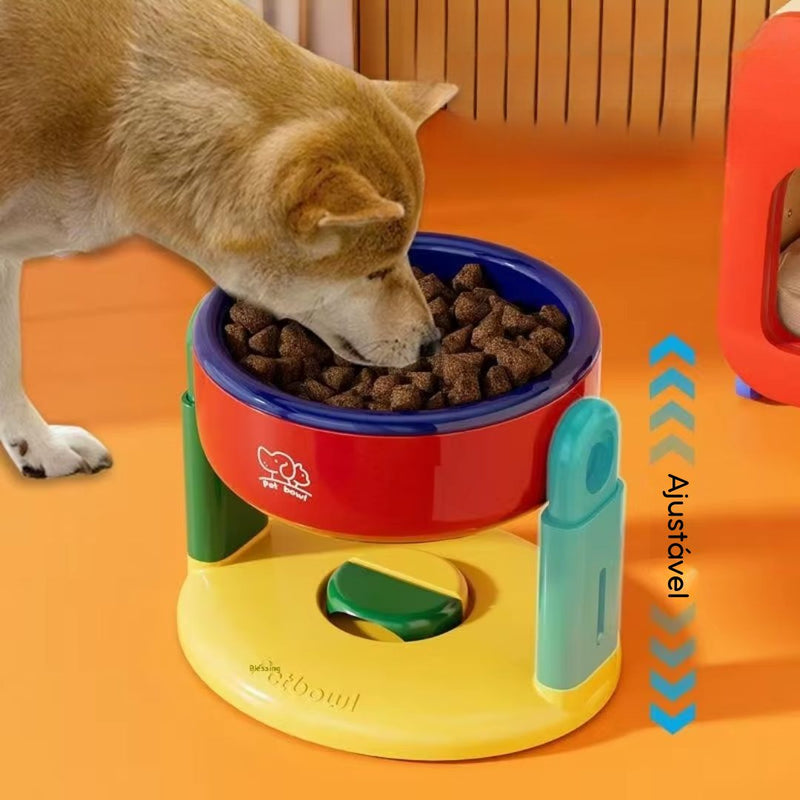Comedouro Ajustável Max SafeFood | Proteção à Coluna e Eficiência na Deglutição!