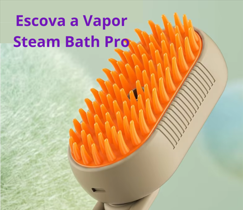 Escova a Vapor Steam Bath Pro | Escove Seu Pet Sem Stress em Segundos!