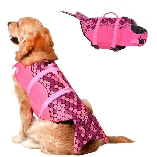 Colete Salva-Vidas Mermaid & Shark| Segurança, Estilo e Diversão para seu Dog!